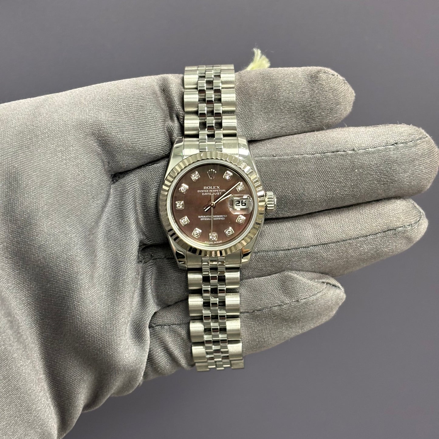 Rolex Datejust 26mm MOP Dial Watch Ref# 179174