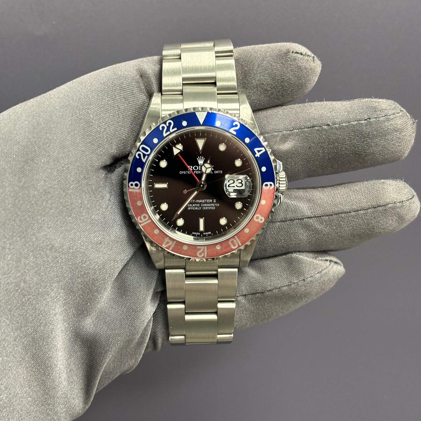 Rolex GMT-Master II 40mm Black Dial Watch Ref# 16710