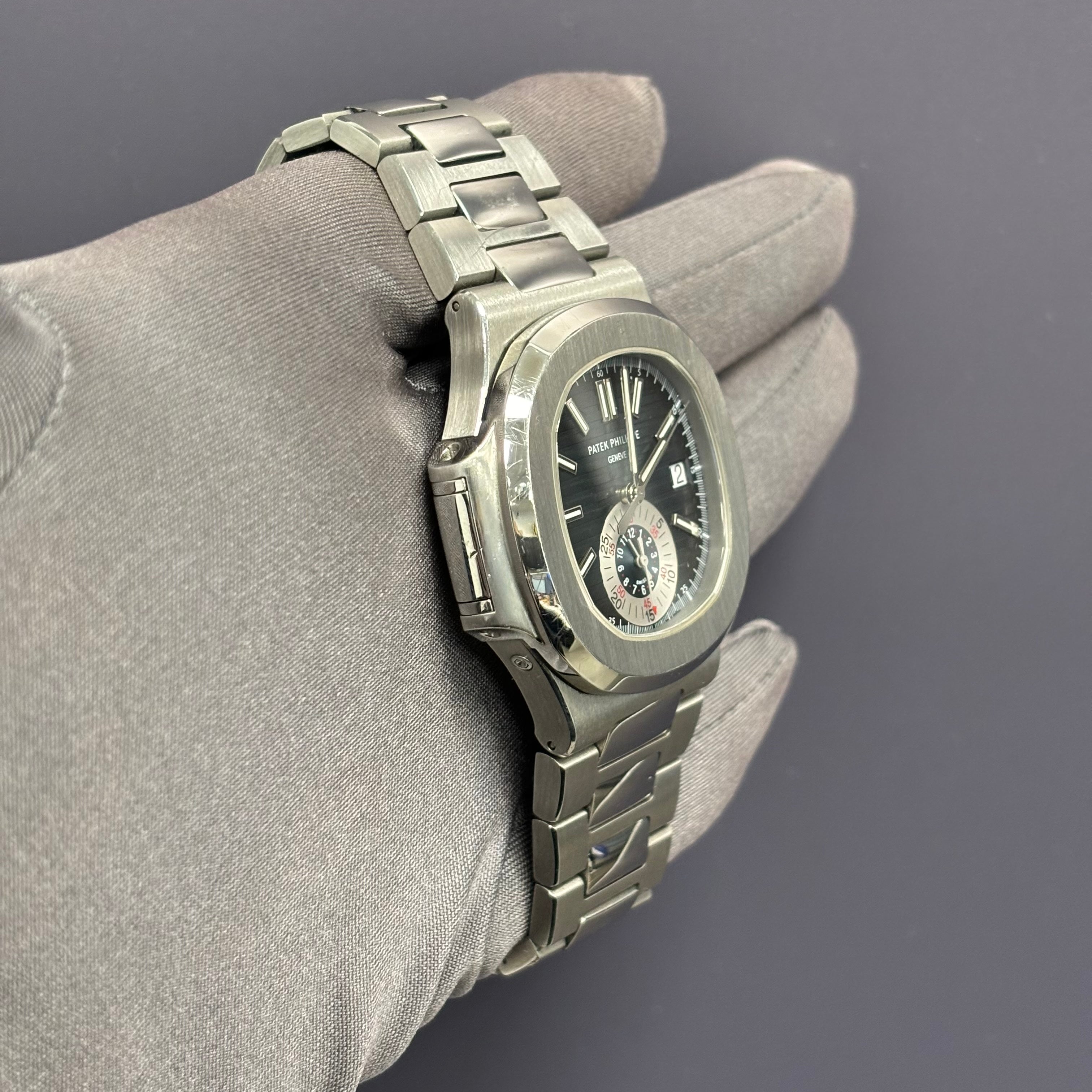 Patek Philippe Nautilus 40.5mm Grey Dial Watch Ref# 5980R-010 - Happy Jewelers Fine Jewelry Lifetime Warranty