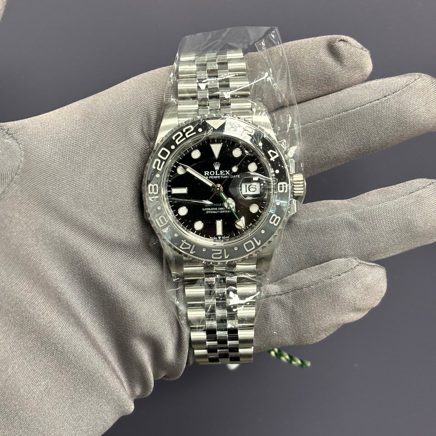 Rolex GMT-Master II 40mm Black Dial Watch Ref# 126710GRNR