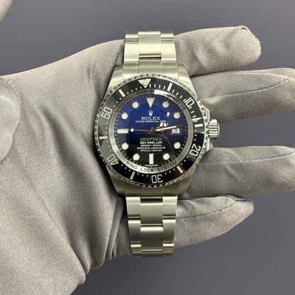Rolex Sea-Dweller 44mm Blue/Black Dial Watch Ref# 116660 - Happy Jewelers Fine Jewelry Lifetime Warranty