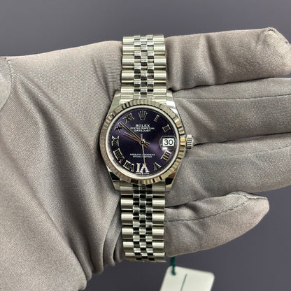Rolex Datejust 31mm Purple Dial Watch Ref# 278274 - Happy Jewelers Fine Jewelry Lifetime Warranty