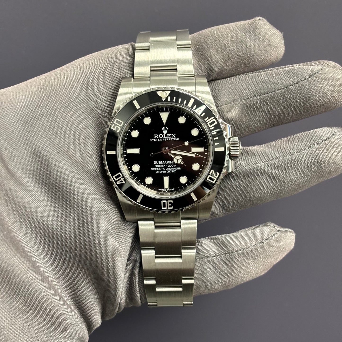 Rolex Submariner 40mm Black Dial Watch Ref# 114060