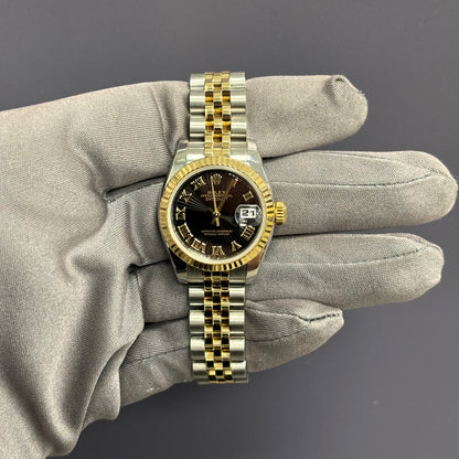 Rolex Datejust 26mm Black Dial Watch Ref# 179173 - Happy Jewelers Fine Jewelry Lifetime Warranty