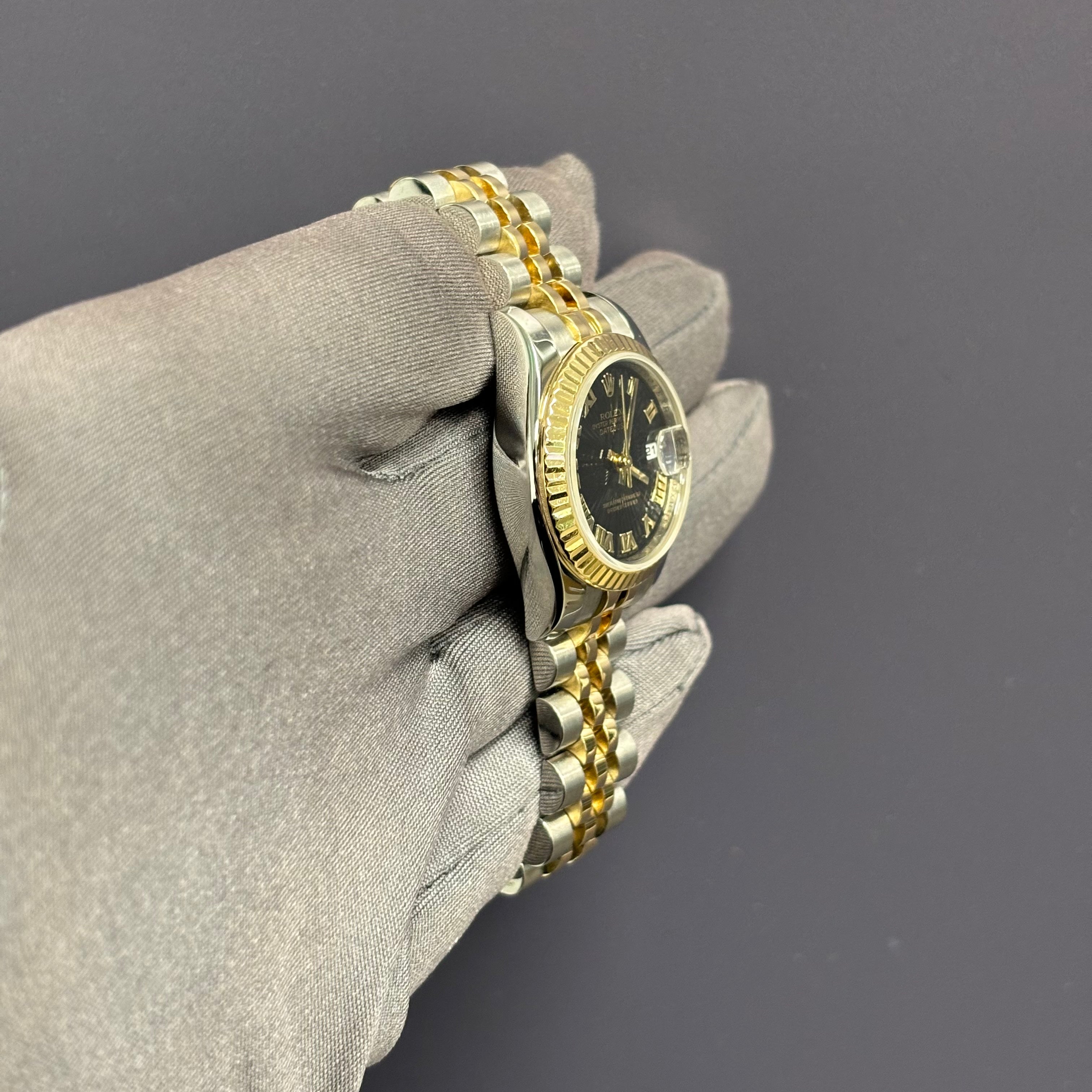 Rolex Datejust 26mm Black Dial Watch Ref# 179173 - Happy Jewelers Fine Jewelry Lifetime Warranty