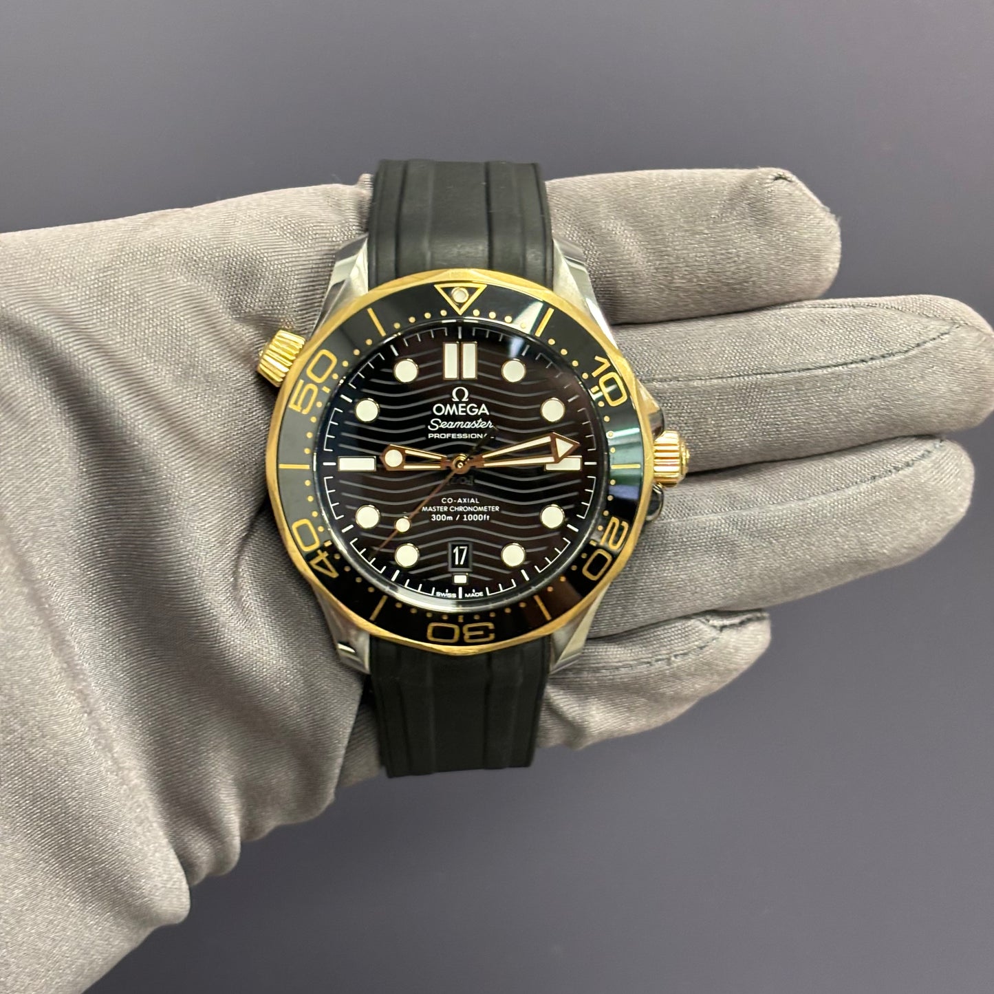 Omega seamaster black face best sale