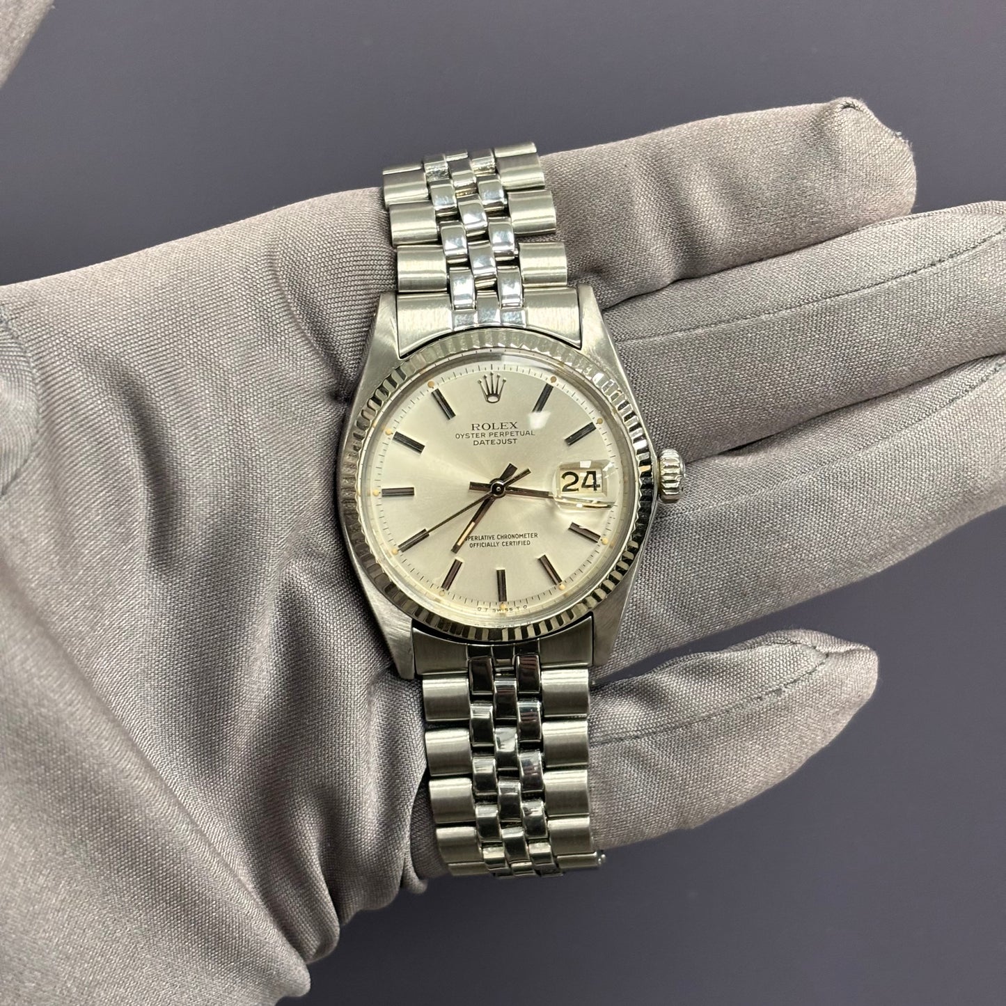 Rolex Datejust 36mm Silver Dial Watch Ref# 1601