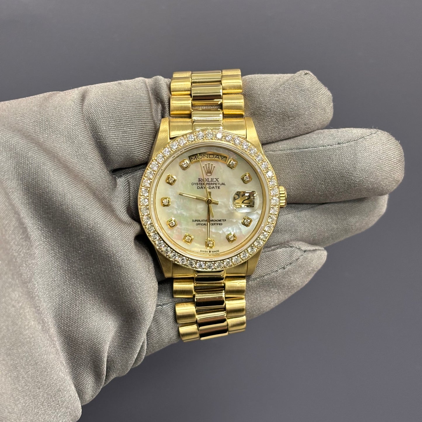 Rolex Day-Date 36mm MOP Dial Ref# 18038