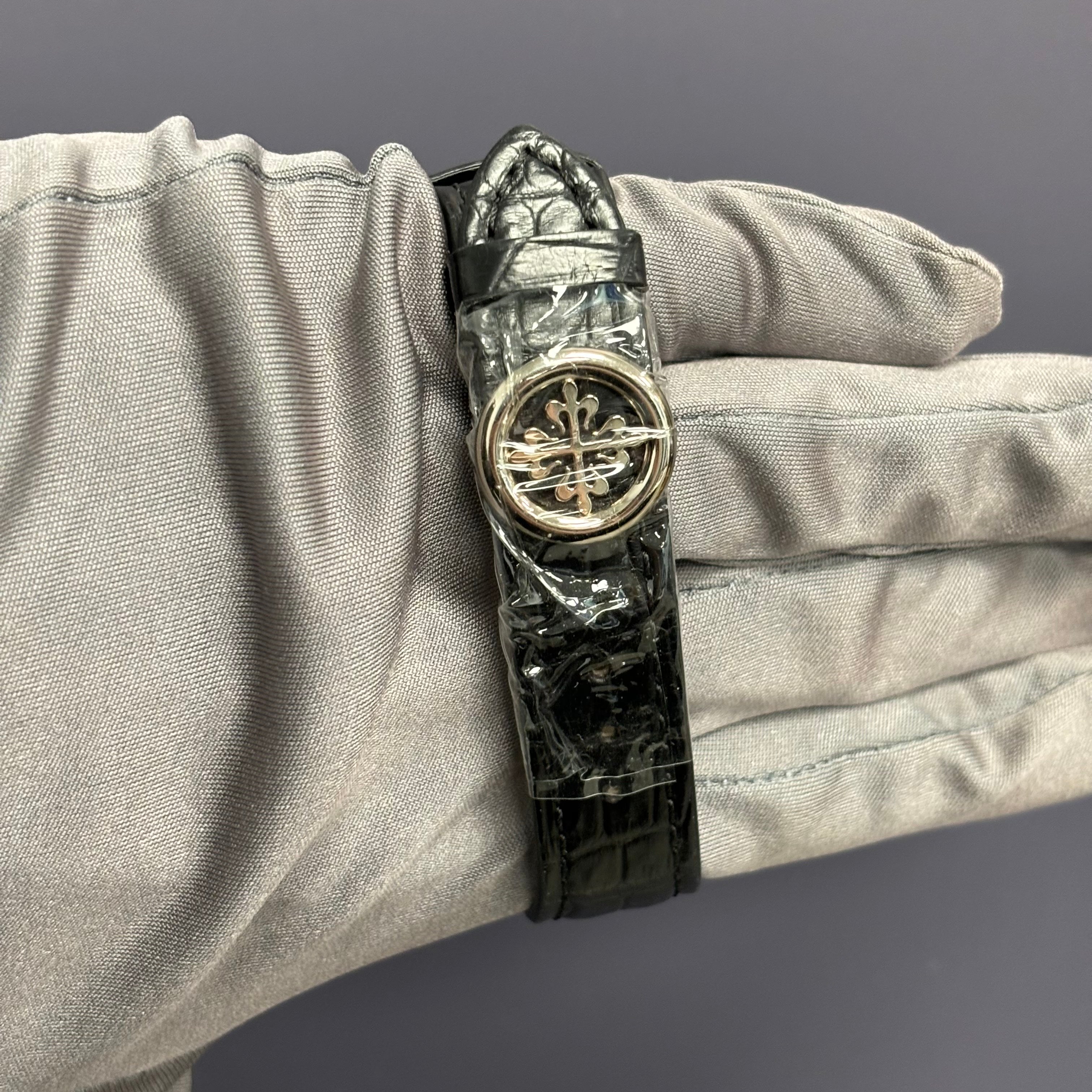 Patek Philippe Calatrava 37mm Grey Dial Watch Ref# 6000G-010 - Happy Jewelers Fine Jewelry Lifetime Warranty