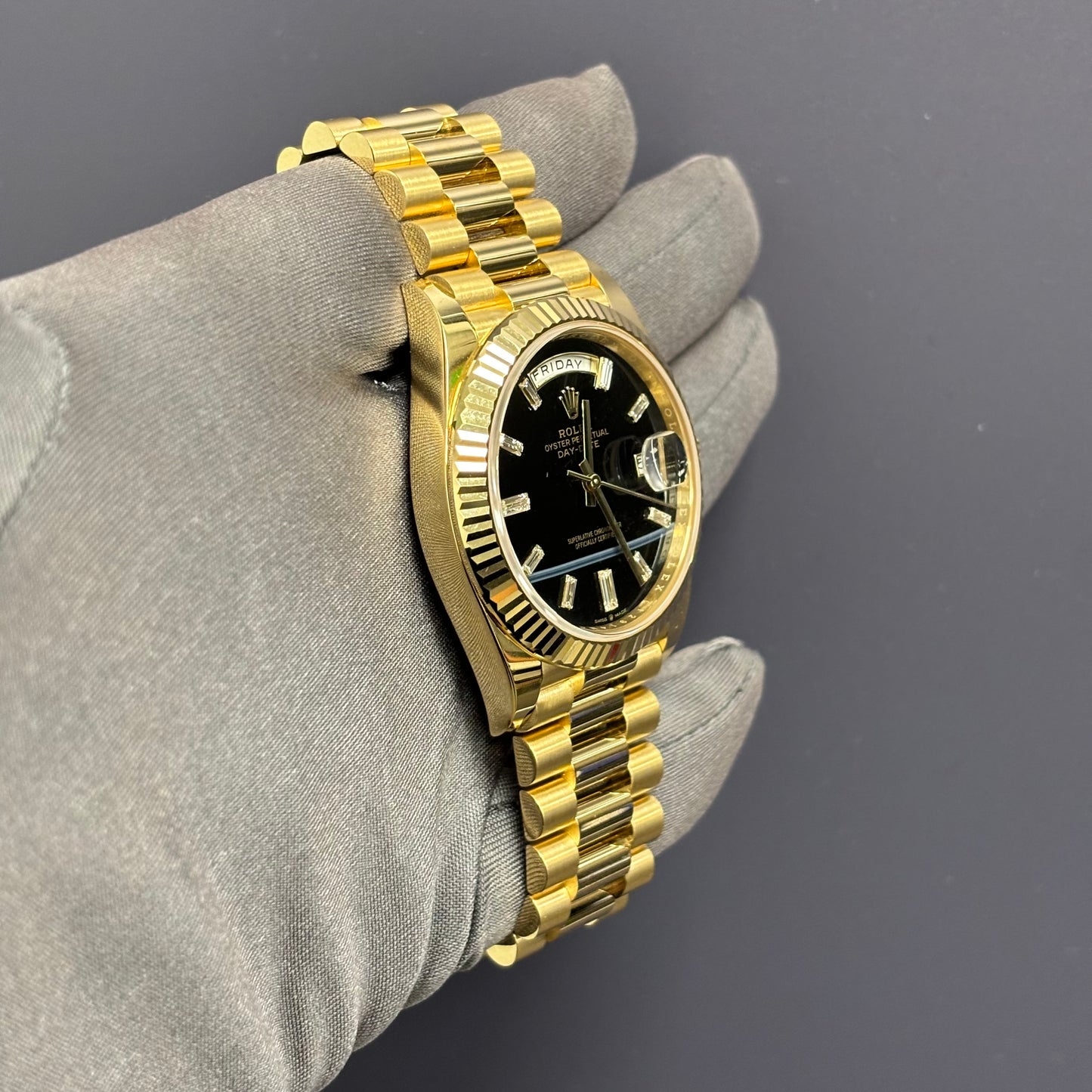 Rolex Day-Date 40mm Onyx Dial Watch Ref# 228238