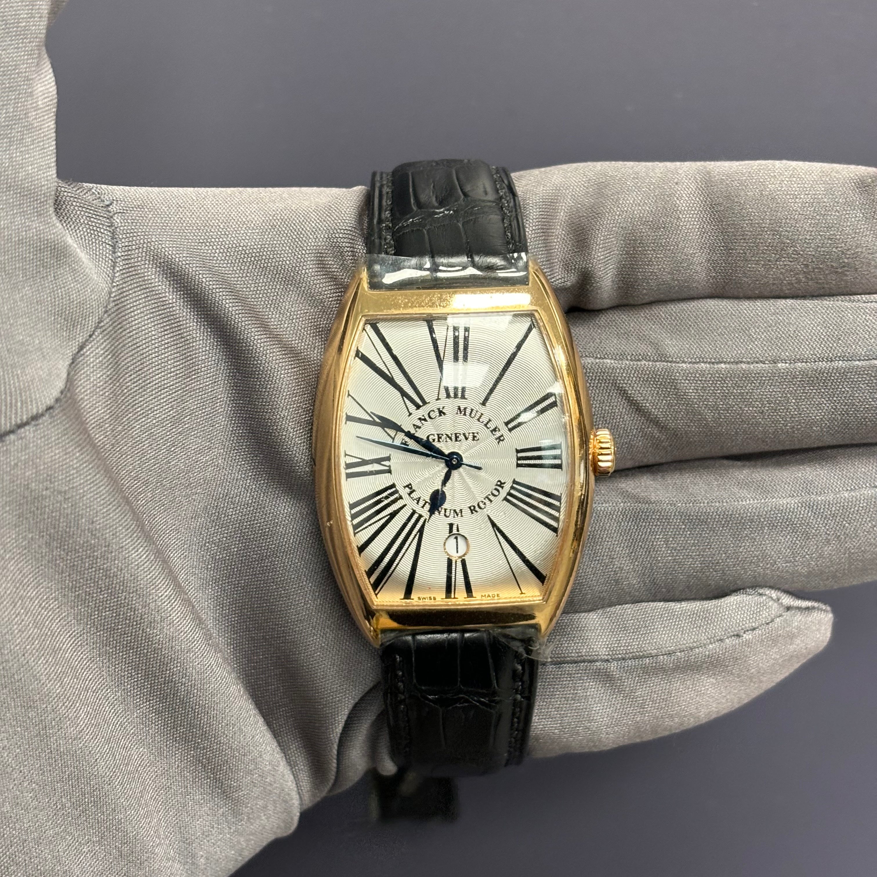 Franck Muller Curvex 34mm White Dial Ref# 6850 B SC DT RA - Happy Jewelers Fine Jewelry Lifetime Warranty