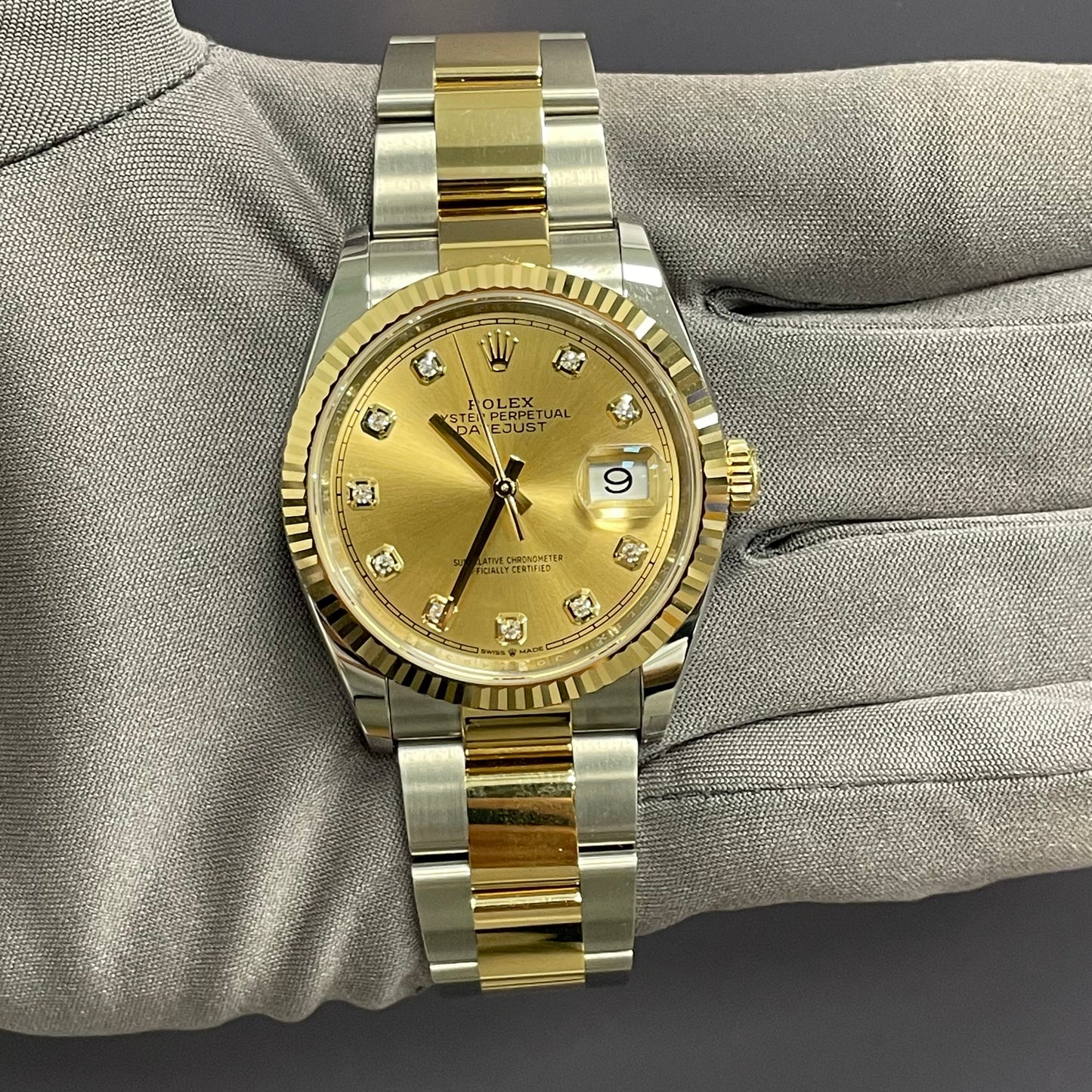 Rolex Datejust 36mm Champagne Dial Watch Ref# 126233