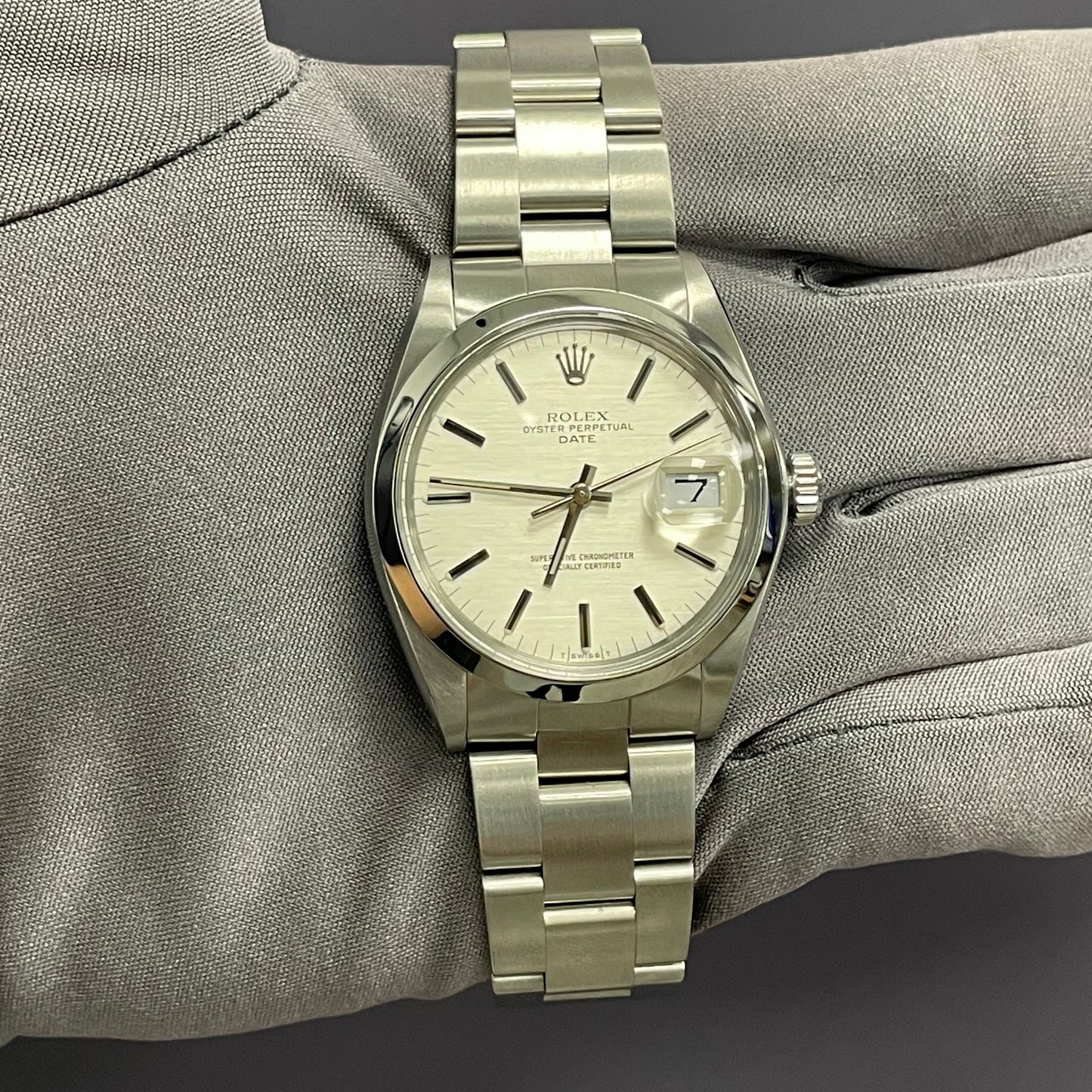 Rolex Oyster Perpetual 34mm Silver Dial Watch Ref# 1500