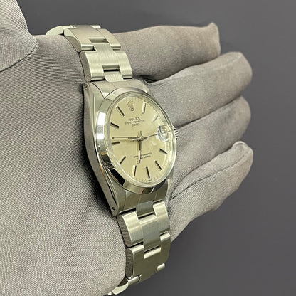 Rolex Oyster Perpetual 34mm Silver Dial Watch Ref# 1500 - Happy Jewelers Fine Jewelry Lifetime Warranty