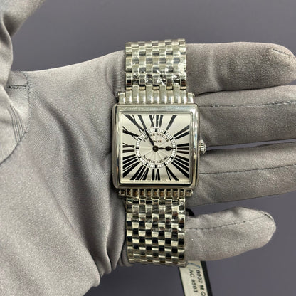 Franck Muller Master Square 32mm Silver Dial Watch Ref# 6002 M QZ R O AC - Happy Jewelers Fine Jewelry Lifetime Warranty