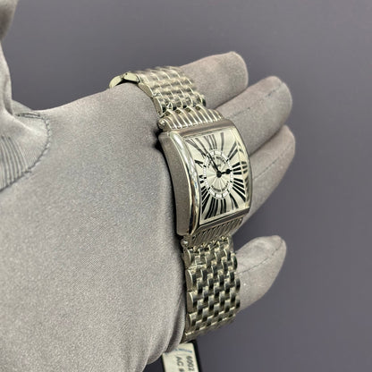 Franck Muller Master Square 32mm Silver Dial Watch Ref# 6002 M QZ R O AC - Happy Jewelers Fine Jewelry Lifetime Warranty