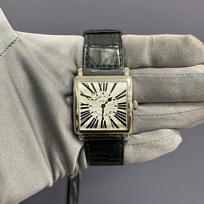 Franck Muller Master Square 33mm Silver Dial Watch Ref# 6002 M QZ R - Happy Jewelers Fine Jewelry Lifetime Warranty