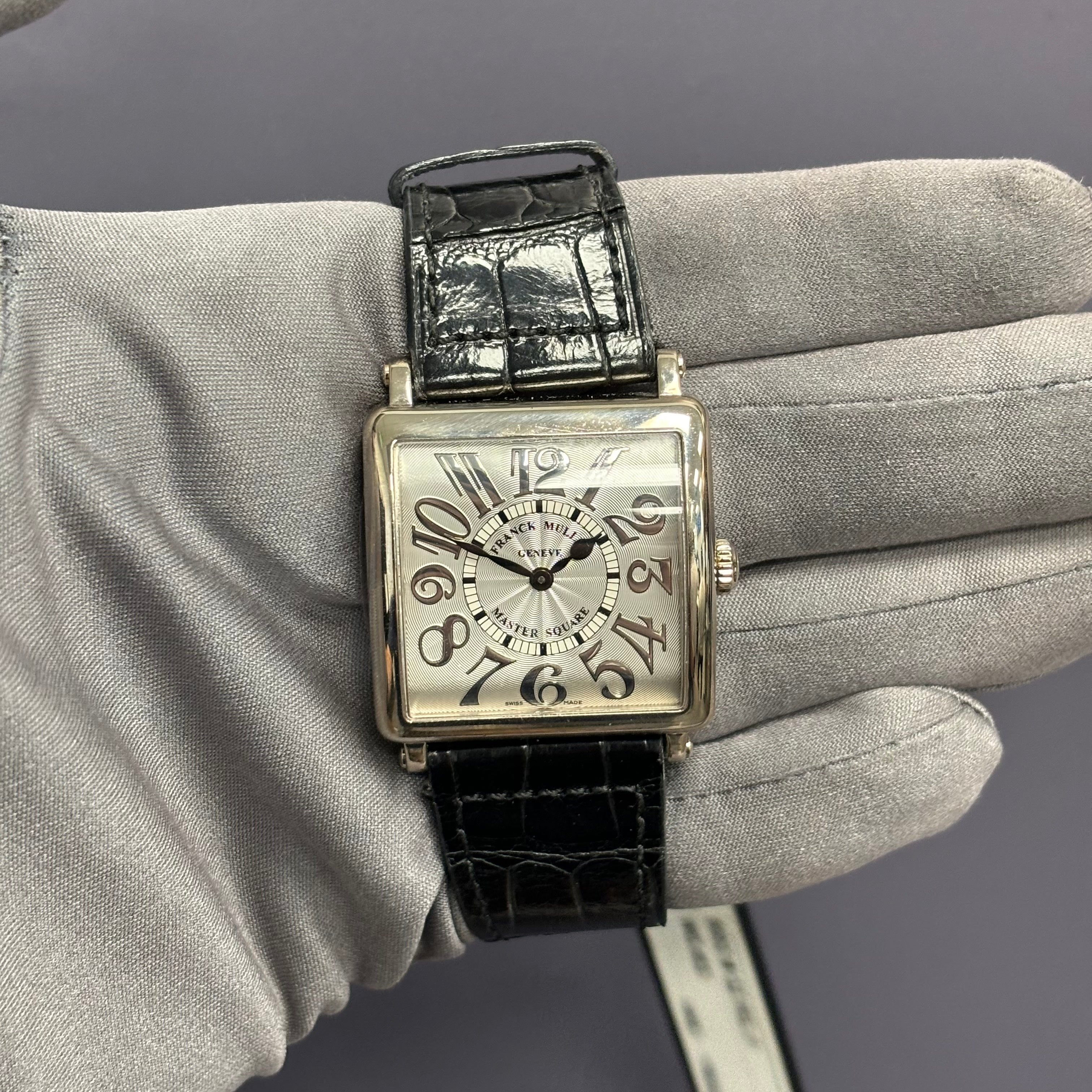 Franck Muller Master Square 34mm Silver Dial Watch Ref# 6002 M QZ REL V - Happy Jewelers Fine Jewelry Lifetime Warranty