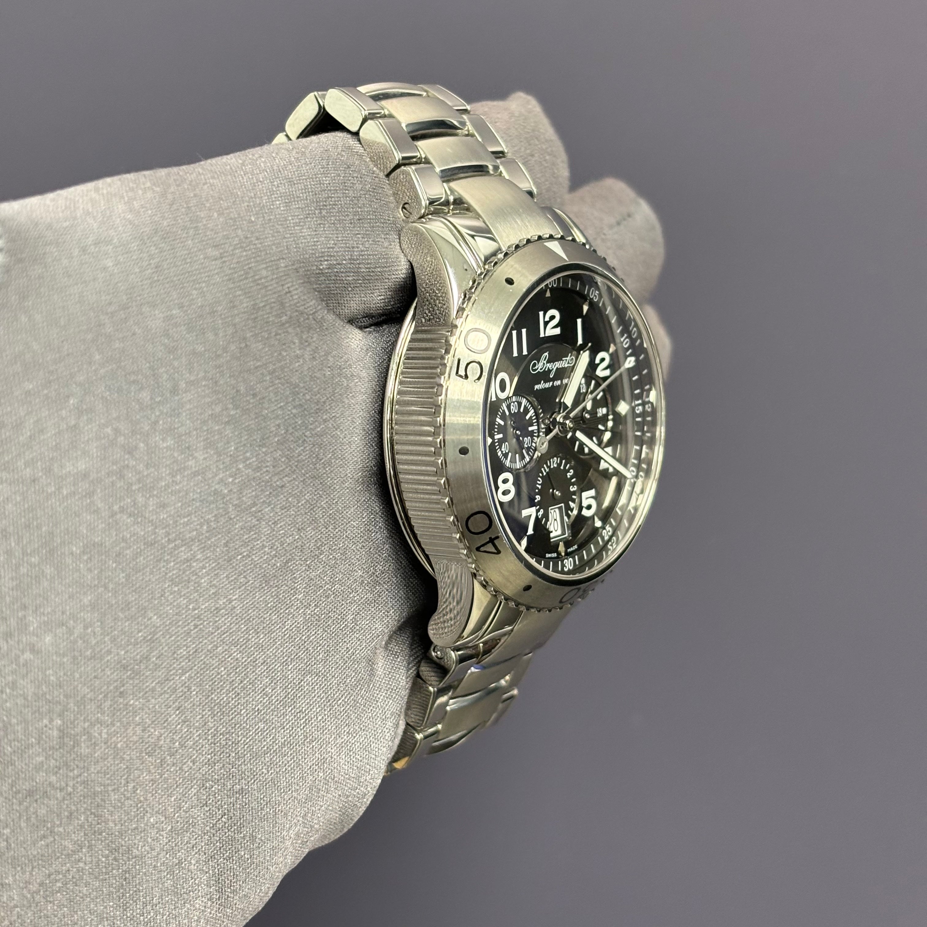 Breguet Type XXI 42mm Grey Dial Watch Ref# 3810 - Happy Jewelers Fine Jewelry Lifetime Warranty