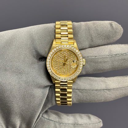 Rolex Datejust 26mm Pave Dial Watch Ref# 69178 - Happy Jewelers Fine Jewelry Lifetime Warranty