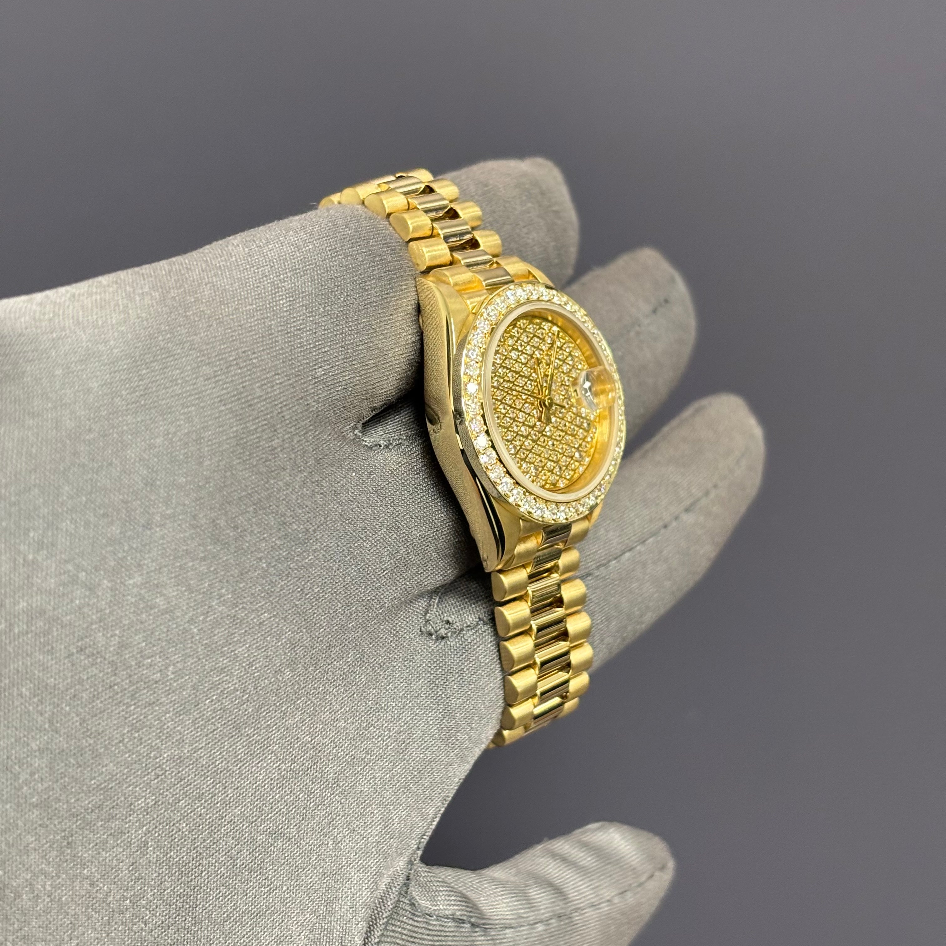 Rolex Datejust 26mm Pave Dial Watch Ref# 69178 - Happy Jewelers Fine Jewelry Lifetime Warranty