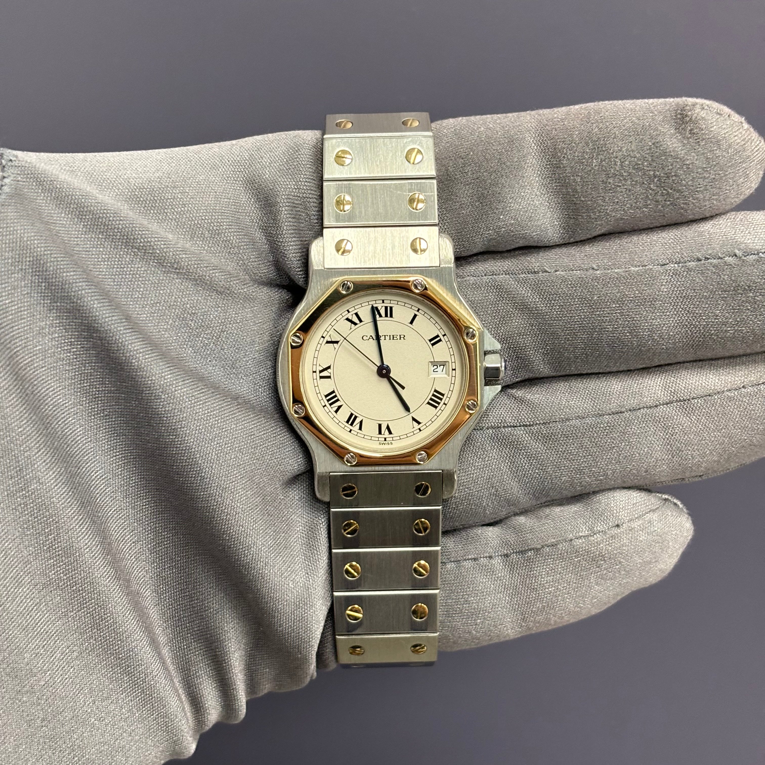 Cartier Santos 30mm Ivory Dial Watch Ref# W2001583 - Happy Jewelers Fine Jewelry Lifetime Warranty