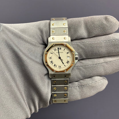 Cartier Santos 30mm Ivory Dial Watch Ref# W2001583 - Happy Jewelers Fine Jewelry Lifetime Warranty