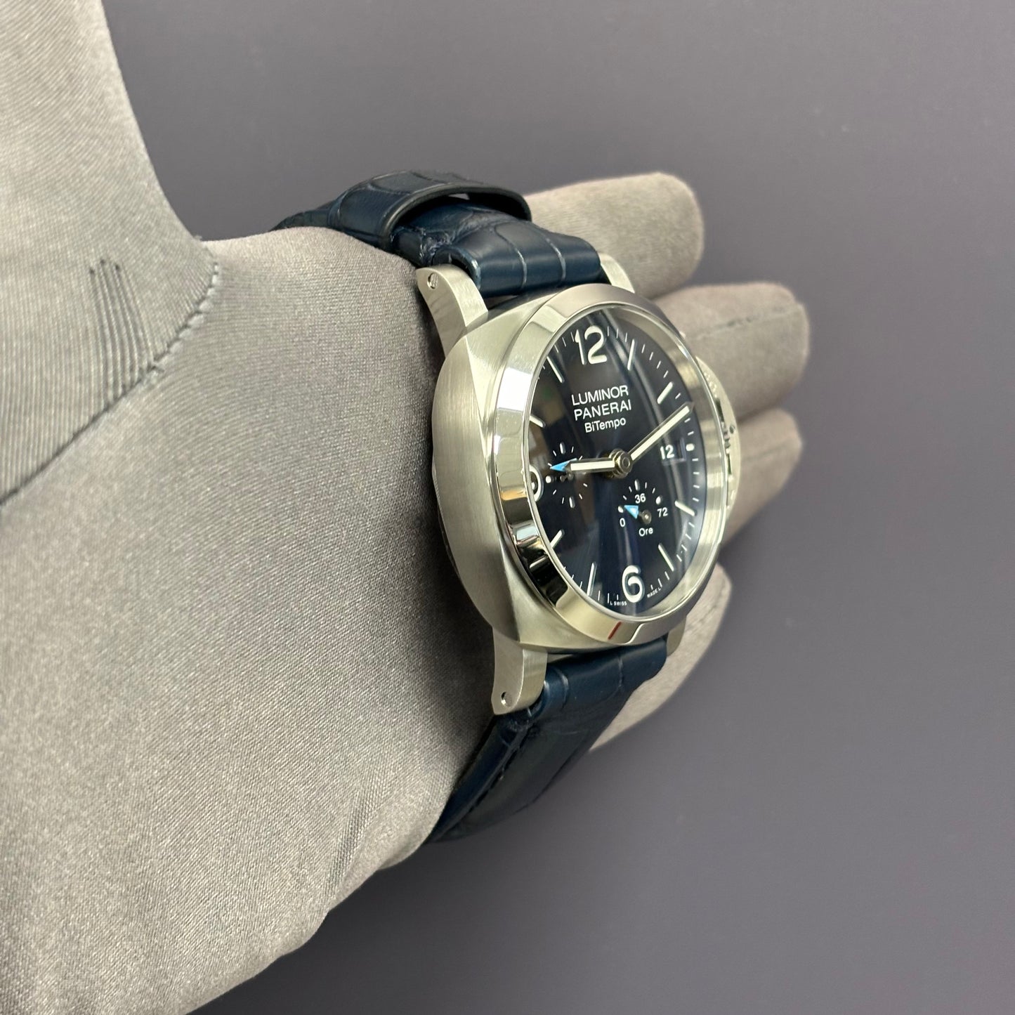 Panerai Luminor 44mm Blue Dial Watch Ref# PAM01361