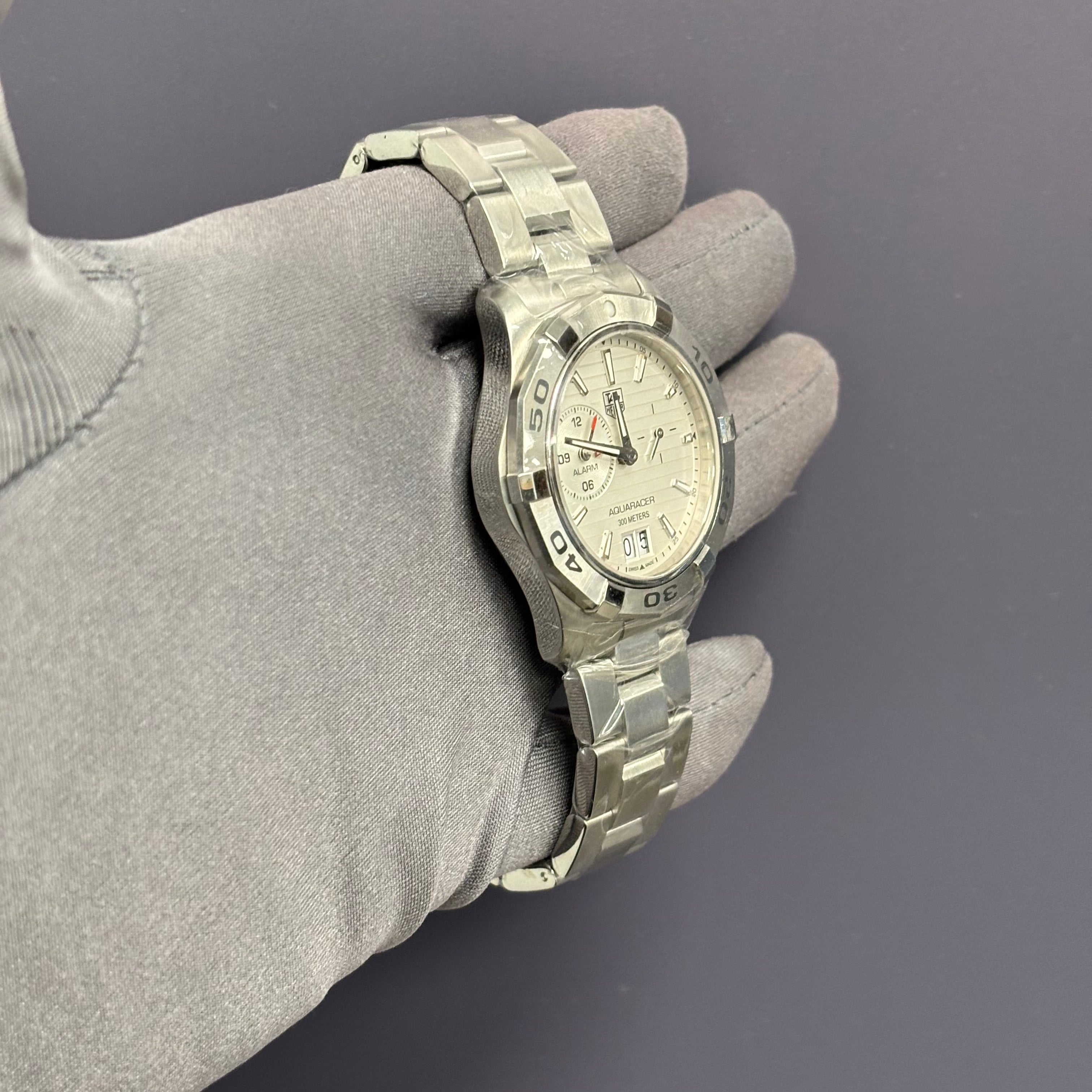 Tag Heuer Aquaracer 40mm White Dial Watch Ref# WAP111Y - Happy Jewelers Fine Jewelry Lifetime Warranty