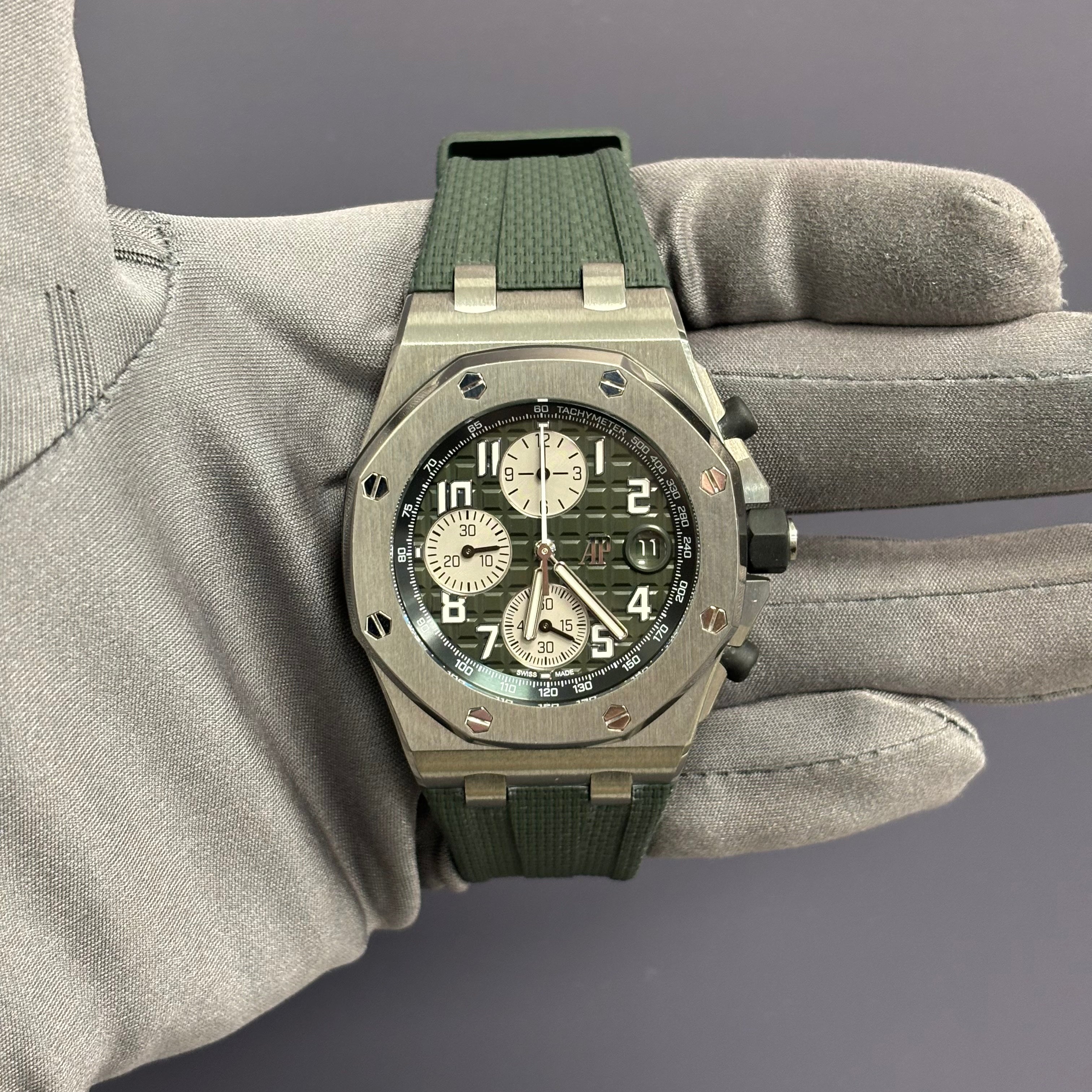 Audemars Piguet Royal Oak 42mm Blue Dial Watch Ref# 26238TI.OO.A056CA.01 - Happy Jewelers Fine Jewelry Lifetime Warranty