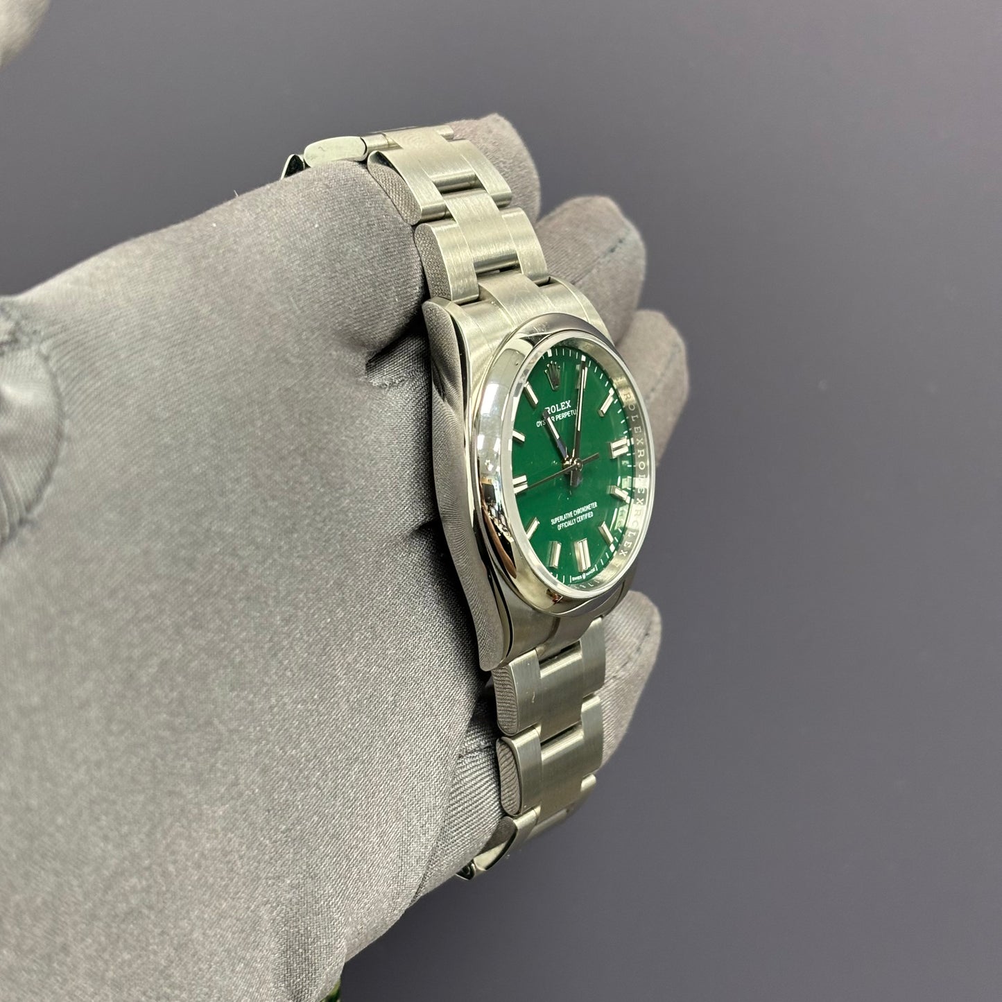 Rolex Oyster Perpetual 36mm Green Dial Watch Ref# 126000