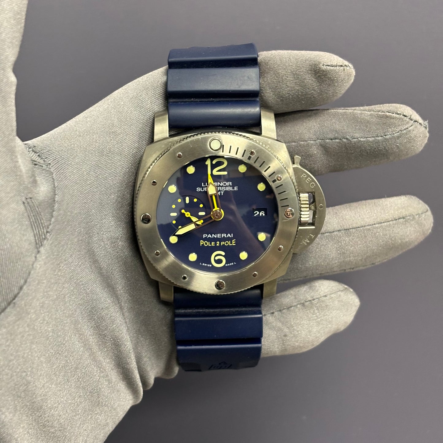 Panerai Luminor 47mm Blue Dial Watch Ref# PAM00719