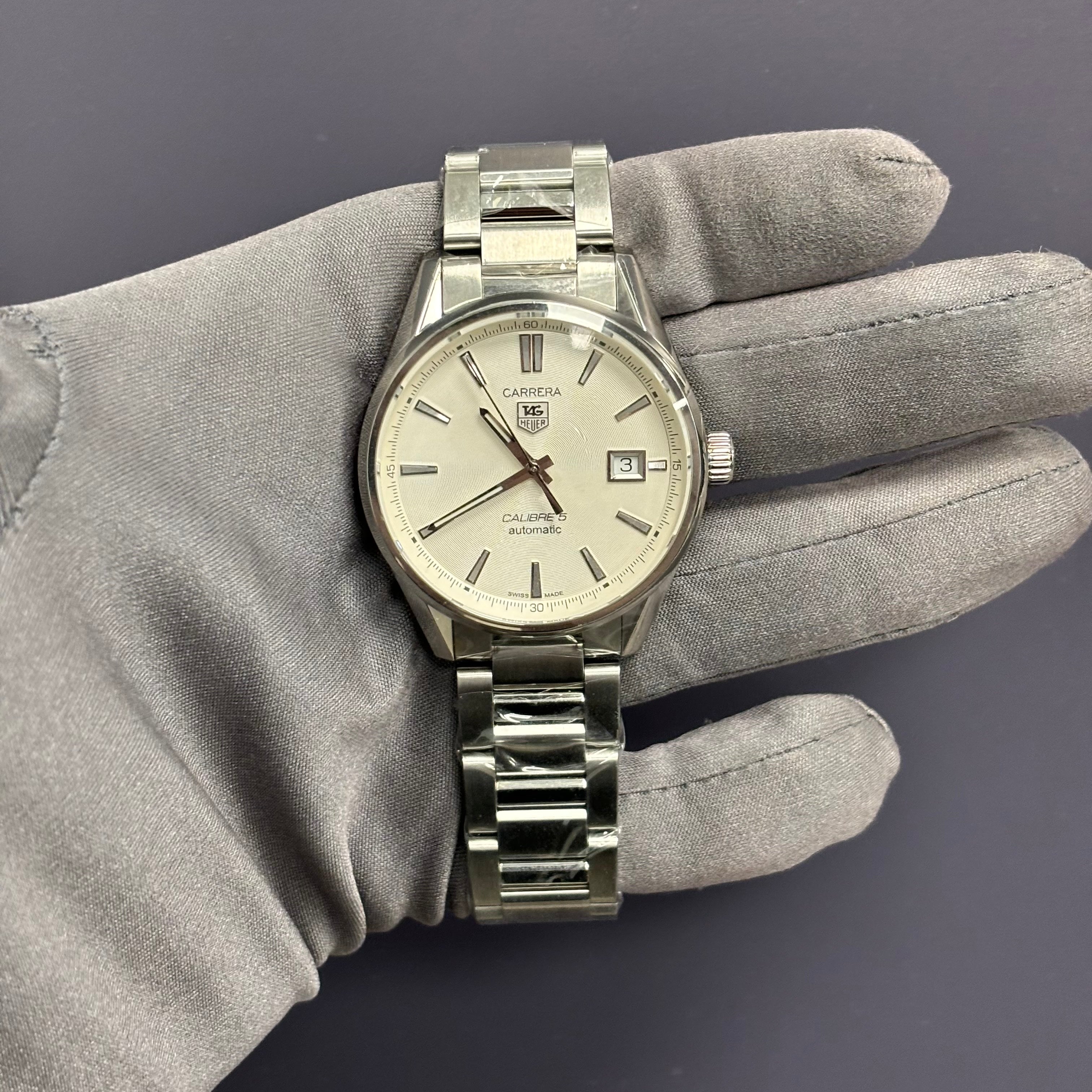 Tag Heuer Carrera 39mm White Dial Watch Ref# WAR211B-3 - Happy Jewelers Fine Jewelry Lifetime Warranty