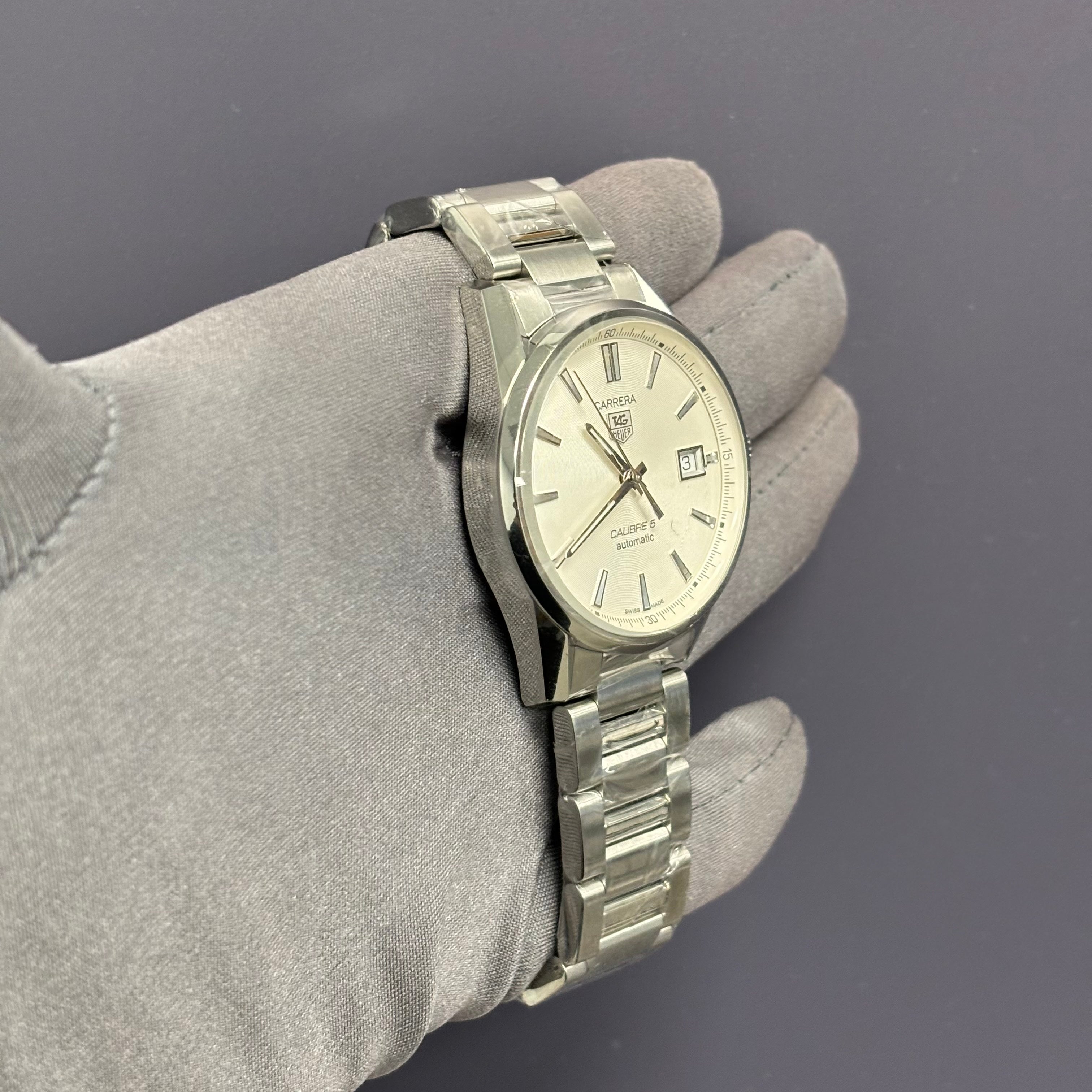 Tag Heuer Carrera 39mm White Dial Watch Ref# WAR211B-3 - Happy Jewelers Fine Jewelry Lifetime Warranty