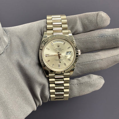 Rolex Day-Date 40mm Silver Dial Watch Ref# 228239 - Happy Jewelers Fine Jewelry Lifetime Warranty