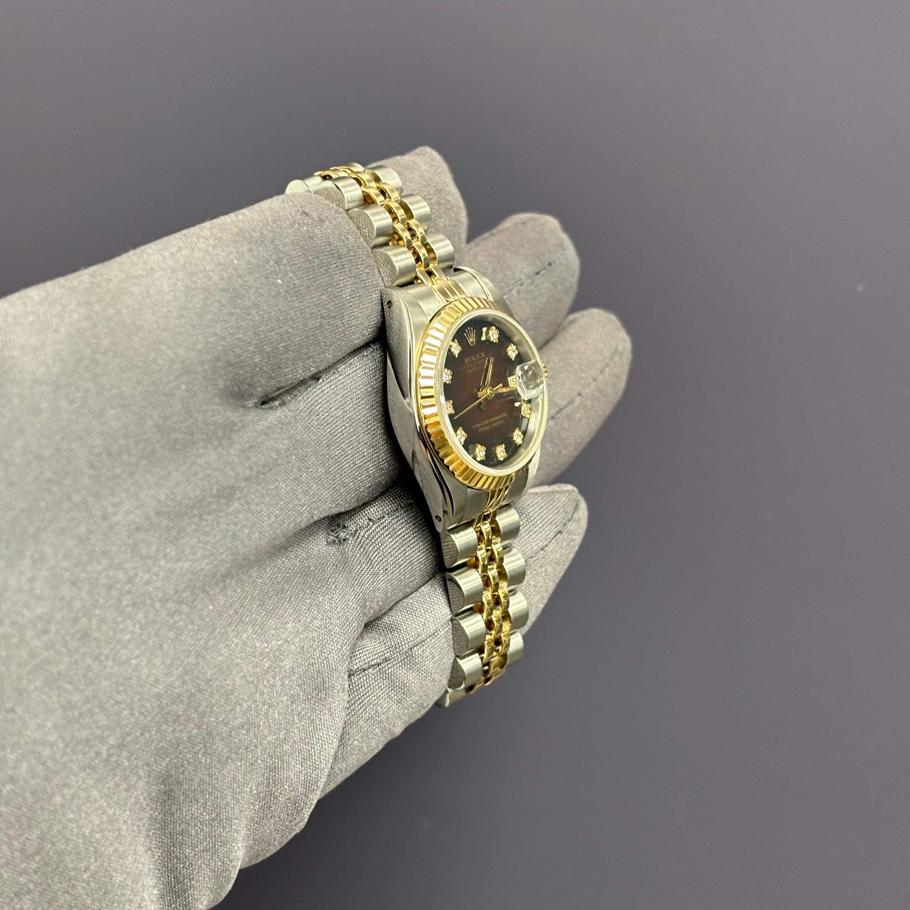 Rolex Datejust 26mm Red Vignette Watch Ref# 69173 - Happy Jewelers Fine Jewelry Lifetime Warranty