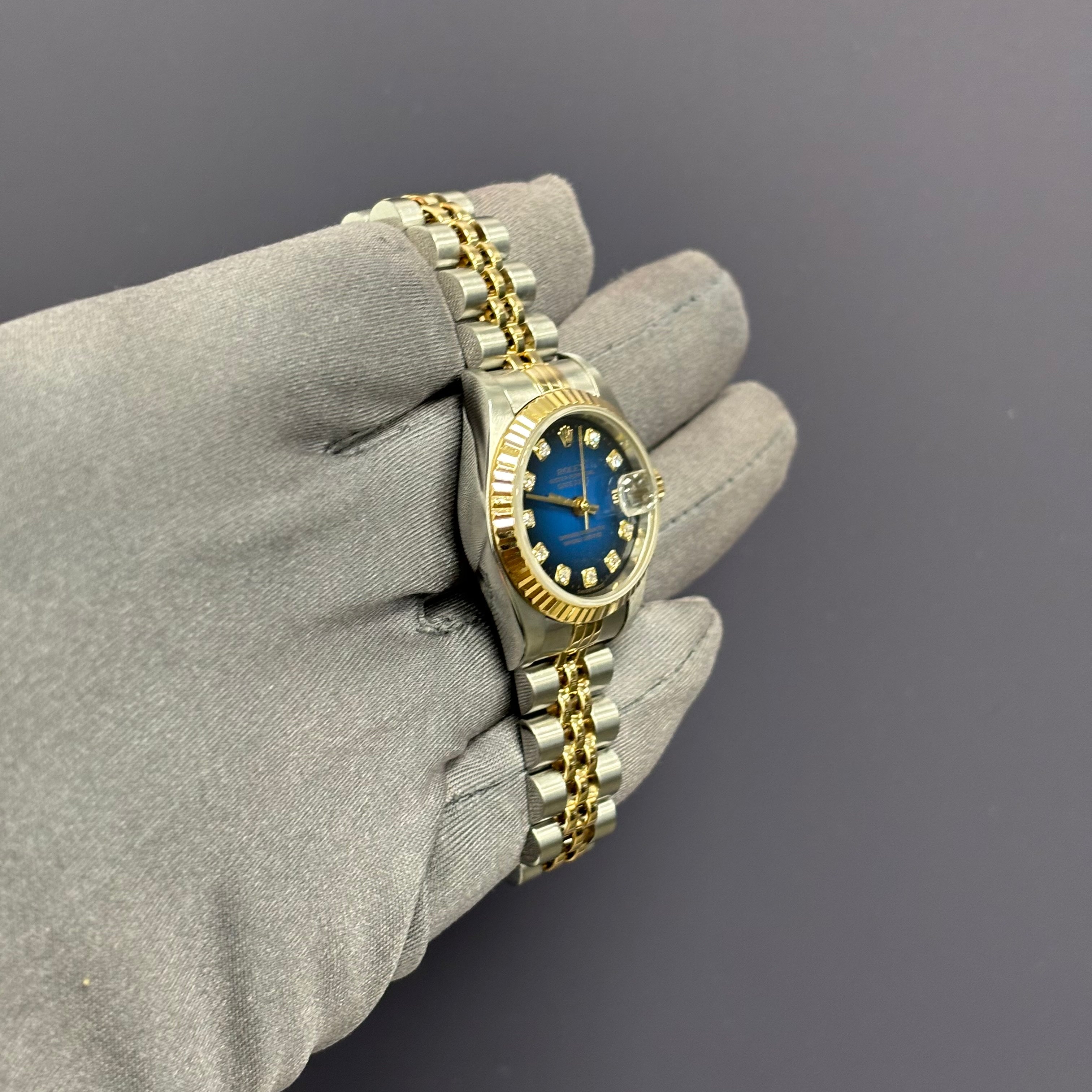 Rolex Datejust 26mm Blue Vignette Watch Ref# 79173 - Happy Jewelers Fine Jewelry Lifetime Warranty