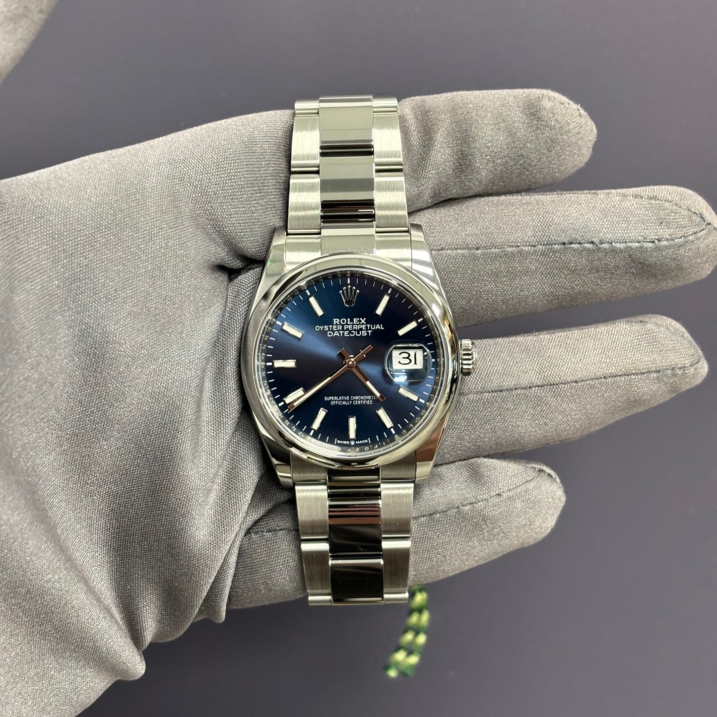 Rolex Datejust 36mm Blue Dial Watch Ref# 126200