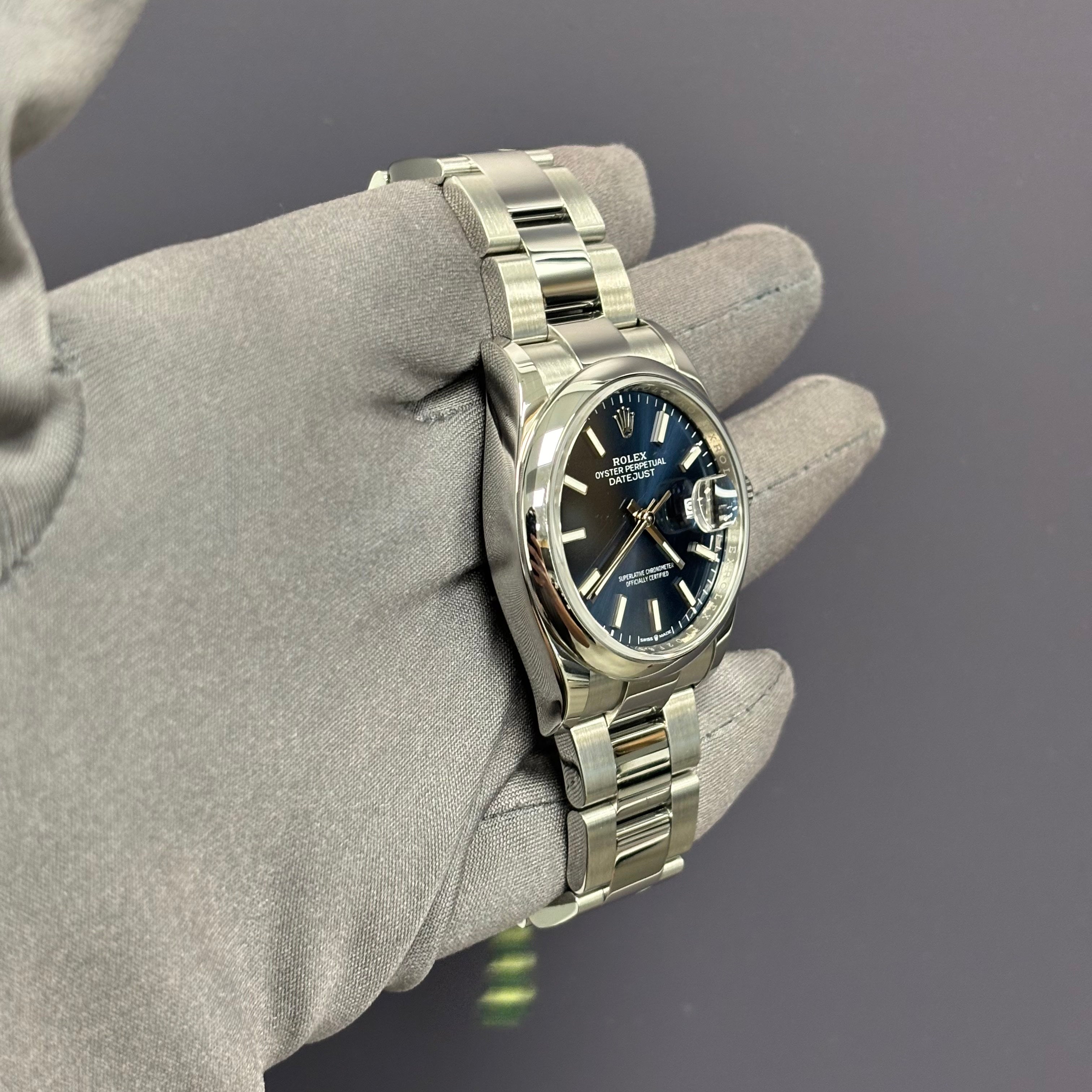 Rolex Datejust 36mm Blue Dial Watch Ref# 126200 - Happy Jewelers Fine Jewelry Lifetime Warranty
