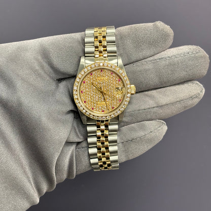 Rolex Datejust 31mm Pave Dial Watch Ref# 68273 - Happy Jewelers Fine Jewelry Lifetime Warranty