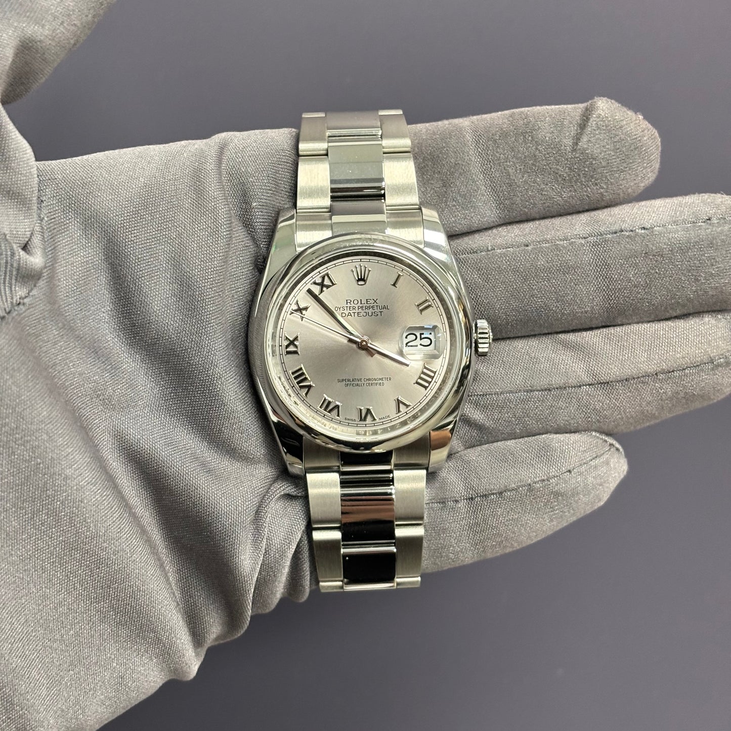 Rolex Datejust 36mm Silver Dial Watch Ref# 116200