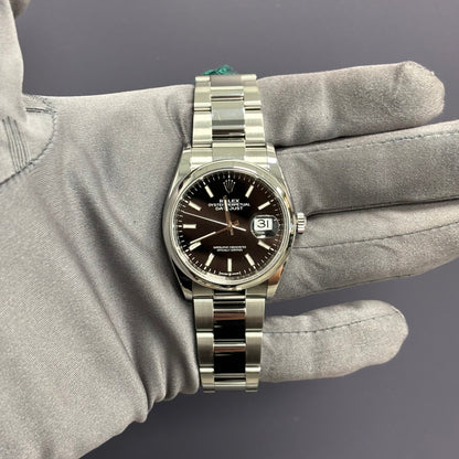 Rolex Datejust 36mm Black Dial Watch Ref# 126200 - Happy Jewelers Fine Jewelry Lifetime Warranty