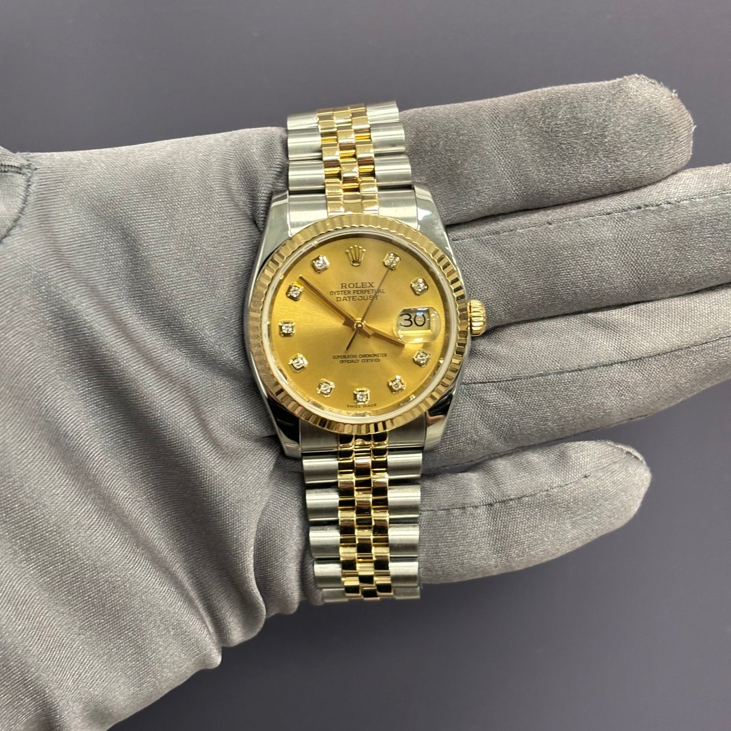 Rolex Datejust 36mm Champagne Dial Watch Ref# 116233