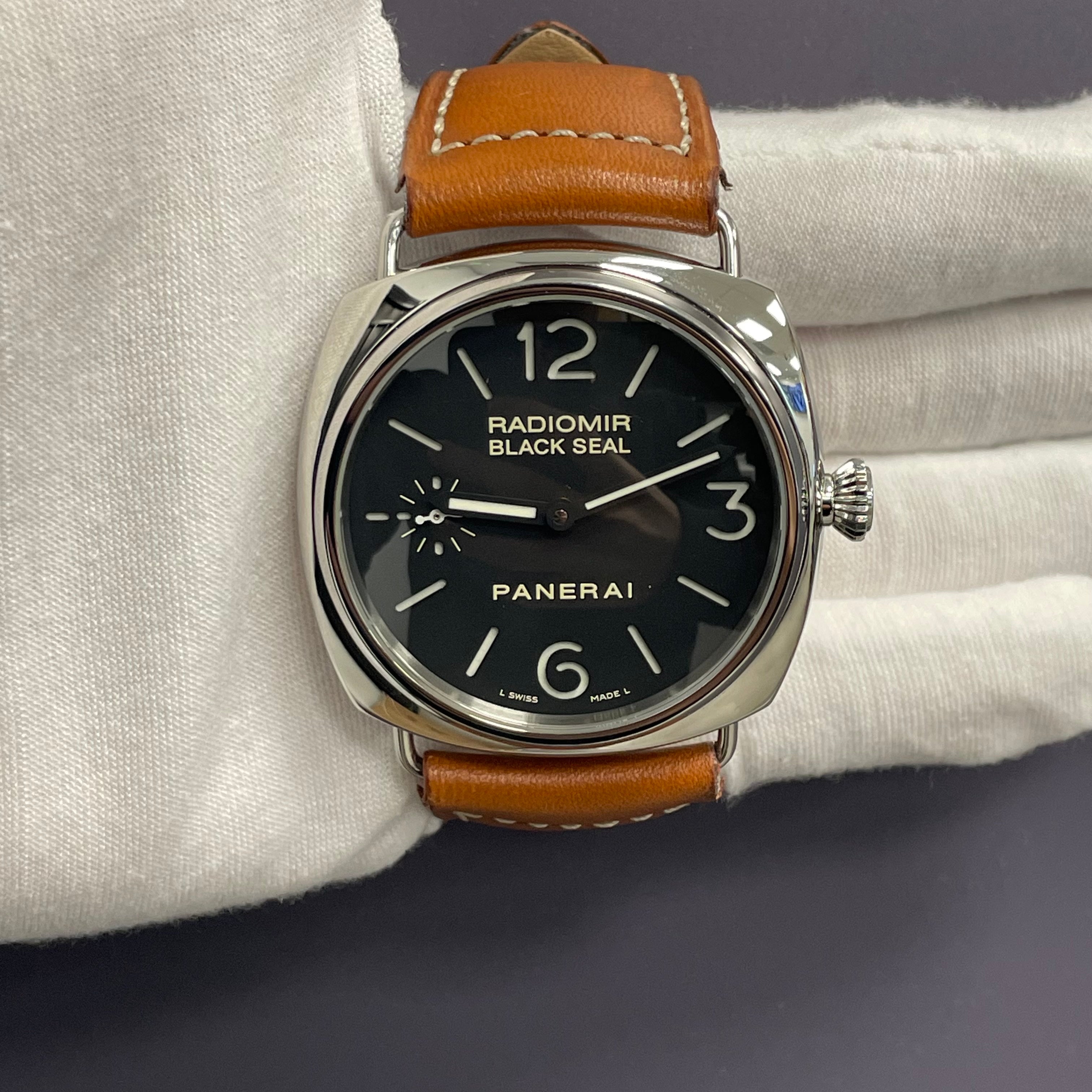 Panerai Radiomir 44mm Black Dial Watch Ref# PAM00183 - Happy Jewelers Fine Jewelry Lifetime Warranty