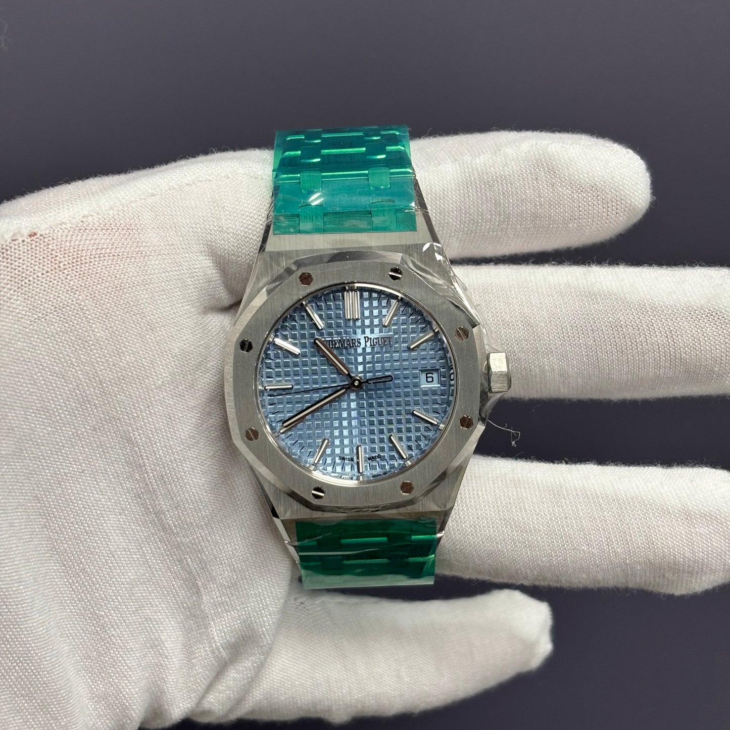 Audemars Piguet Royal Oak 37mm Blue Dial Watch Ref# 15550ST.OO.1356ST.04