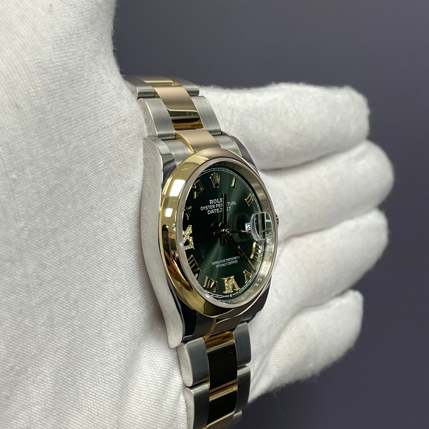 Rolex Datejust 36mm Green Dial Watch Ref# 126203