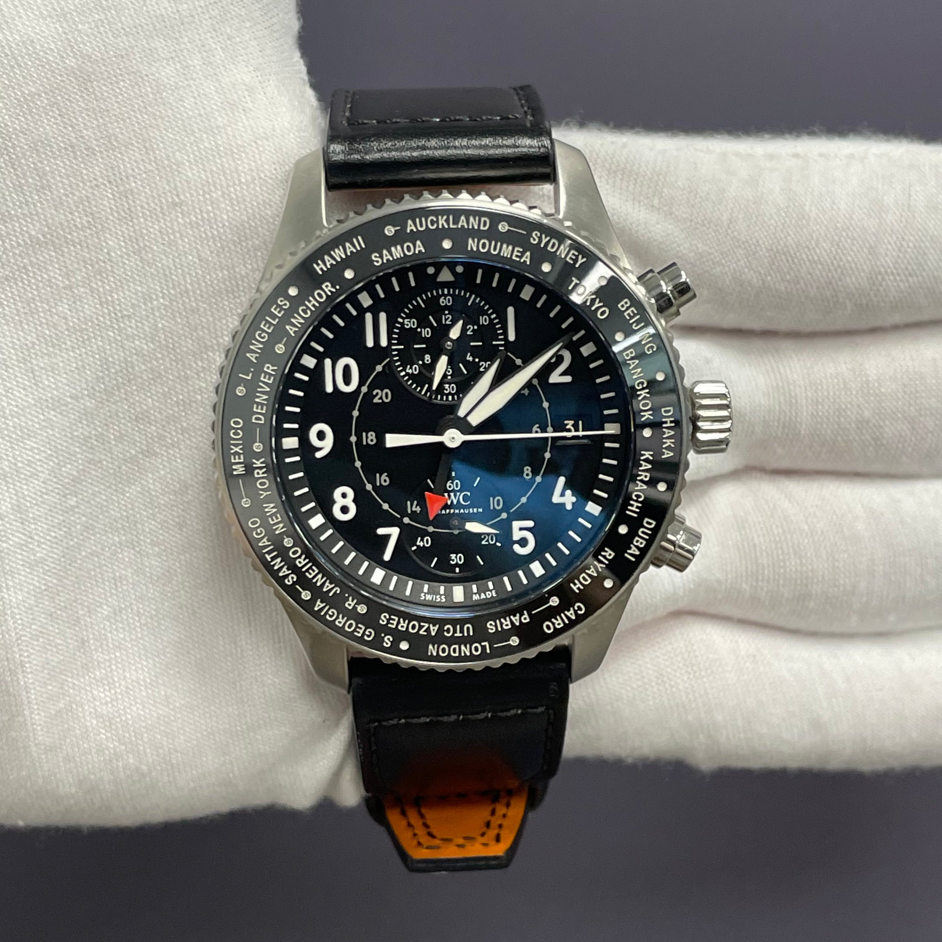 IWC Pilots 44mm Black Dial Watch Ref# IW395001 - Happy Jewelers Fine Jewelry Lifetime Warranty
