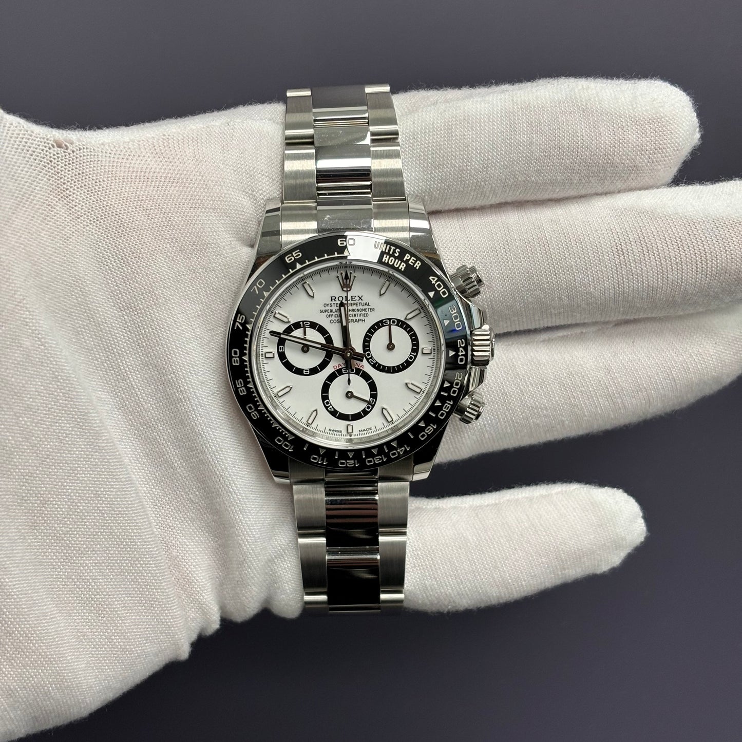 Rolex Daytona 40mm White Dial Watch Ref# 126500LN