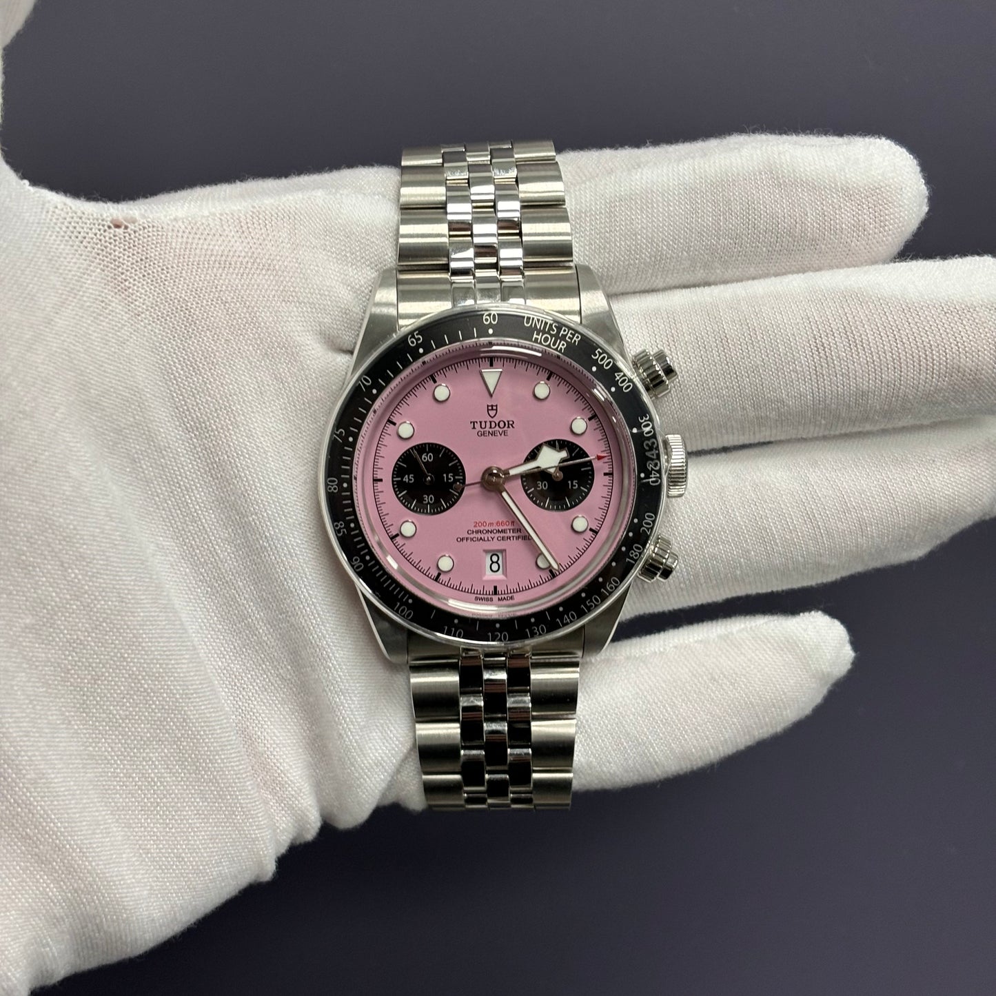 Tudor Black Bay 41mm Pink Dial Watch Ref# 79360N