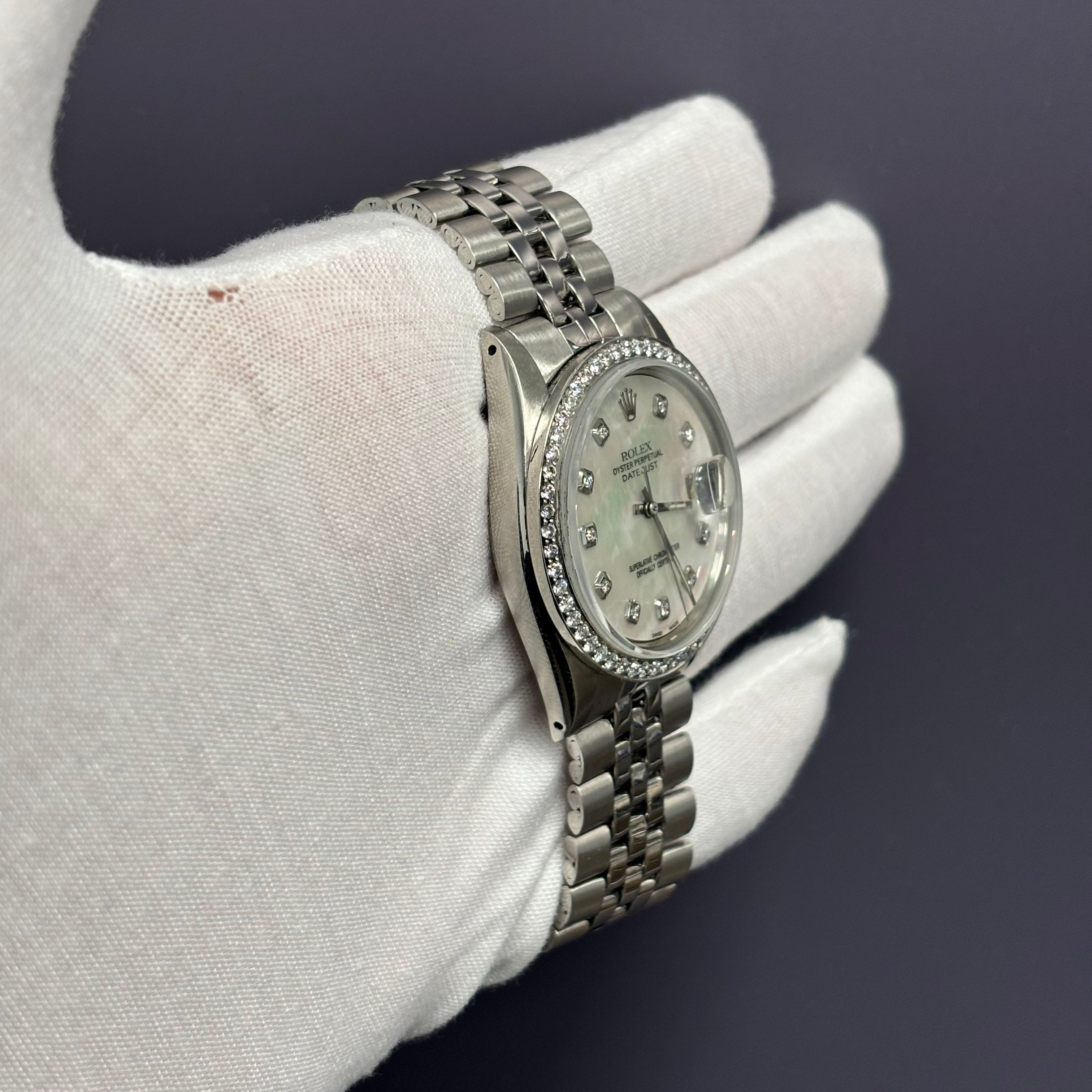 Rolex Datejust 36mm MOP Dial Watch Ref# 16014 - Happy Jewelers Fine Jewelry Lifetime Warranty